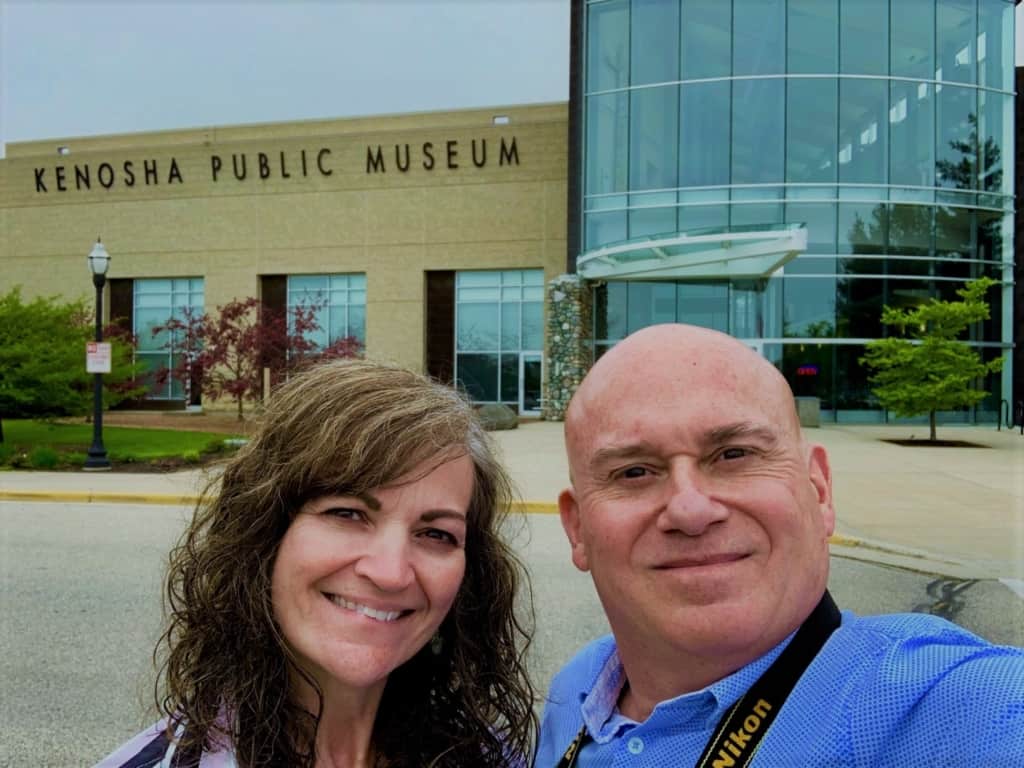 The authors stop for a selfie at the Kenosha Public Museum.