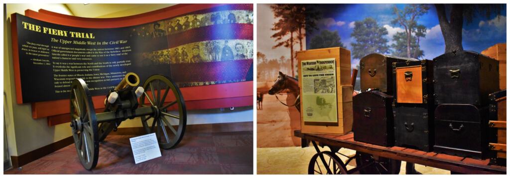 The Civil War Museum highlights the contributions by he Upper Midwest states during the war between the states. 