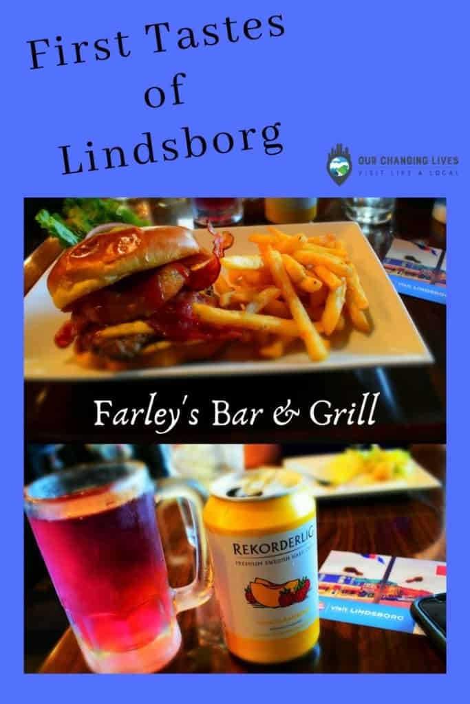 First tastes of Lindsborg-Farley's Bar & Grill-restaurant-burgers-chicken tenders-hard cider-Little Sweden USA
