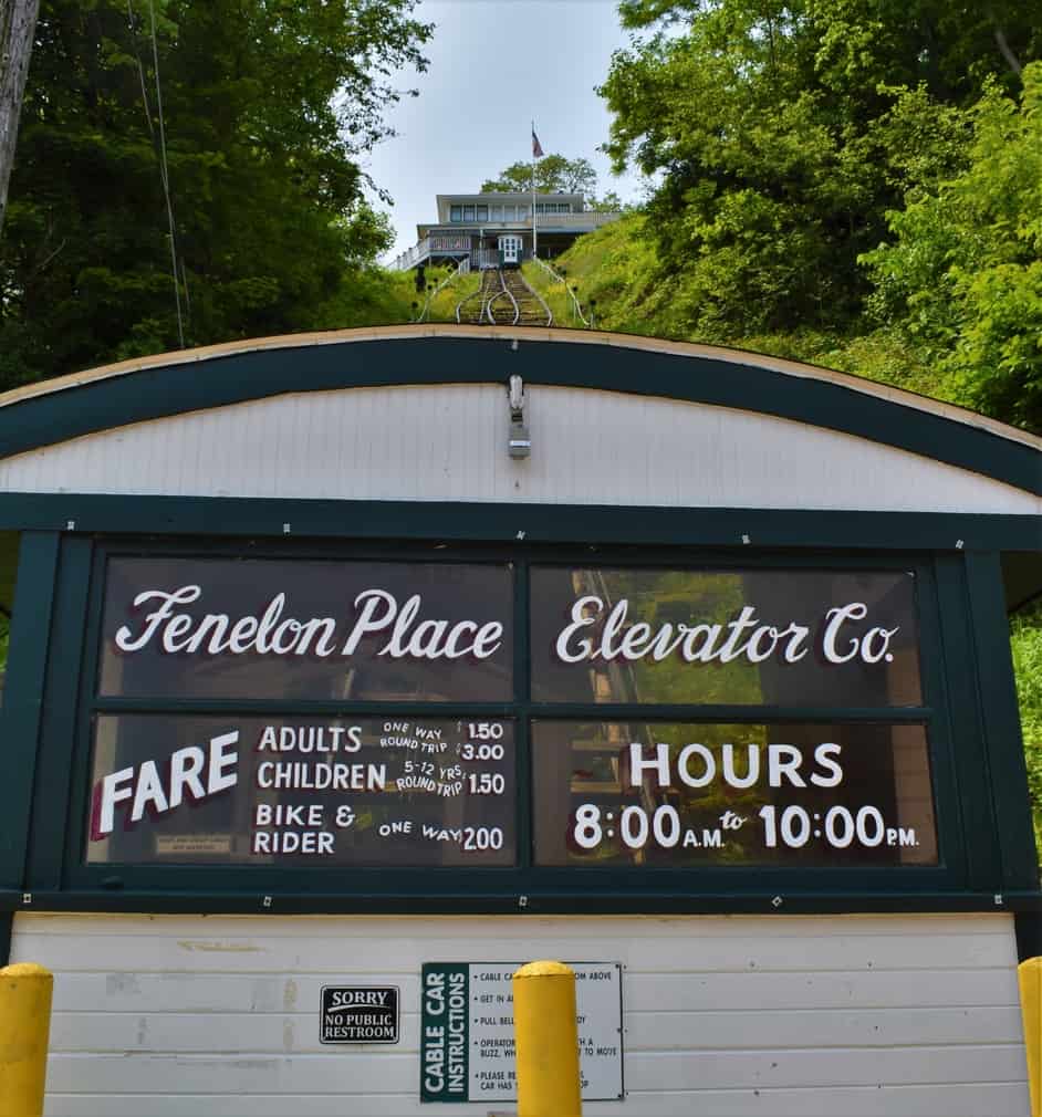 Prices to ride the Fenelon Place Elevator are very affordable for all ages. 
