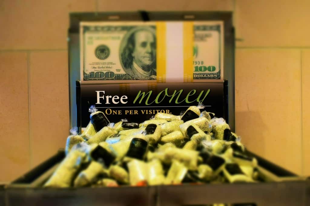 If you want some free money, it can be found at The Money Museum in Kansas City.