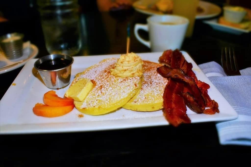 The Peach Pancakes are a delectable seasonal offering at The Farmhouse.