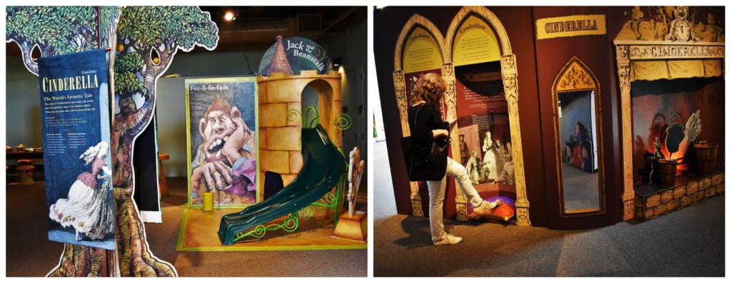 Fairy tales and fantasies were easy to find as we explored the traveling exhibit.