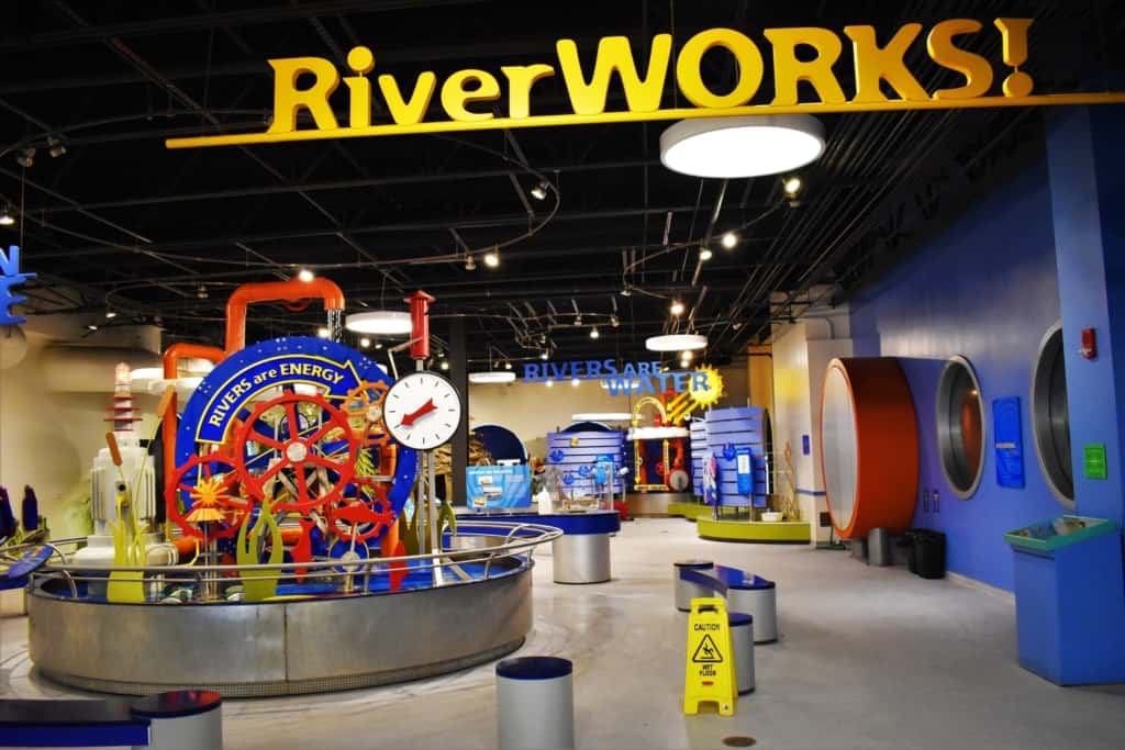 In the Riverworks exhibit we learned about how rivers flow. 