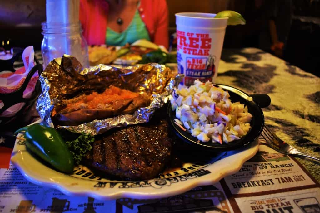 I found the 8 oz. sirloin to be tender and delicious at The Big Texan.