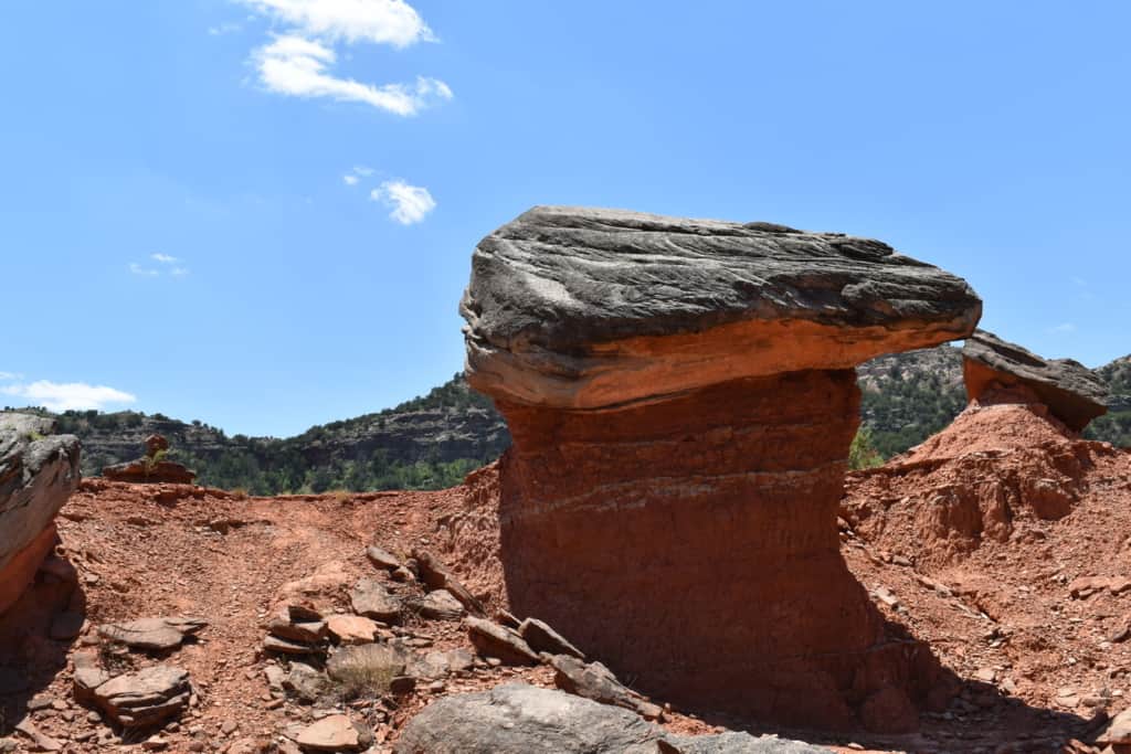 One of the hoodoos that create an unforgettable landscape at Palo Duro Creek ranch.