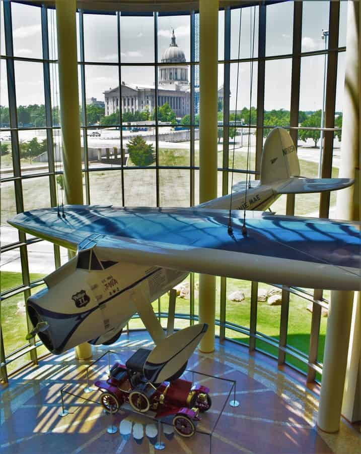 With a view of the state capitol in the background, the main gallery of the Oklahoma History Center has awe inspiring views.