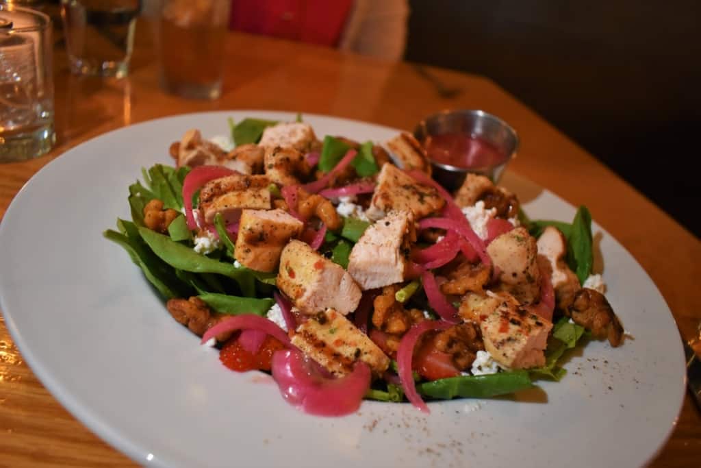 The Chicken Goat Cheese Salad is as delicious as it is beautiful. 