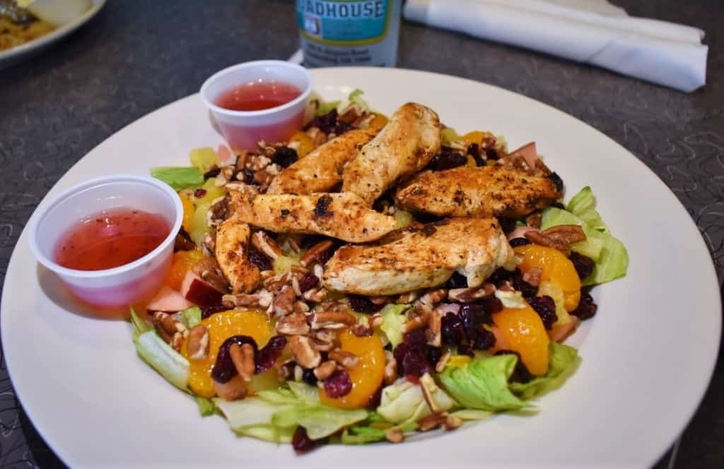 The Paradise Salad is true to its name with a heaping helping of tropical flavors. 