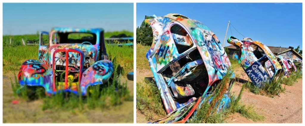 The VW Slug Bug Ranch is a fun stop while touring along Route 66.
