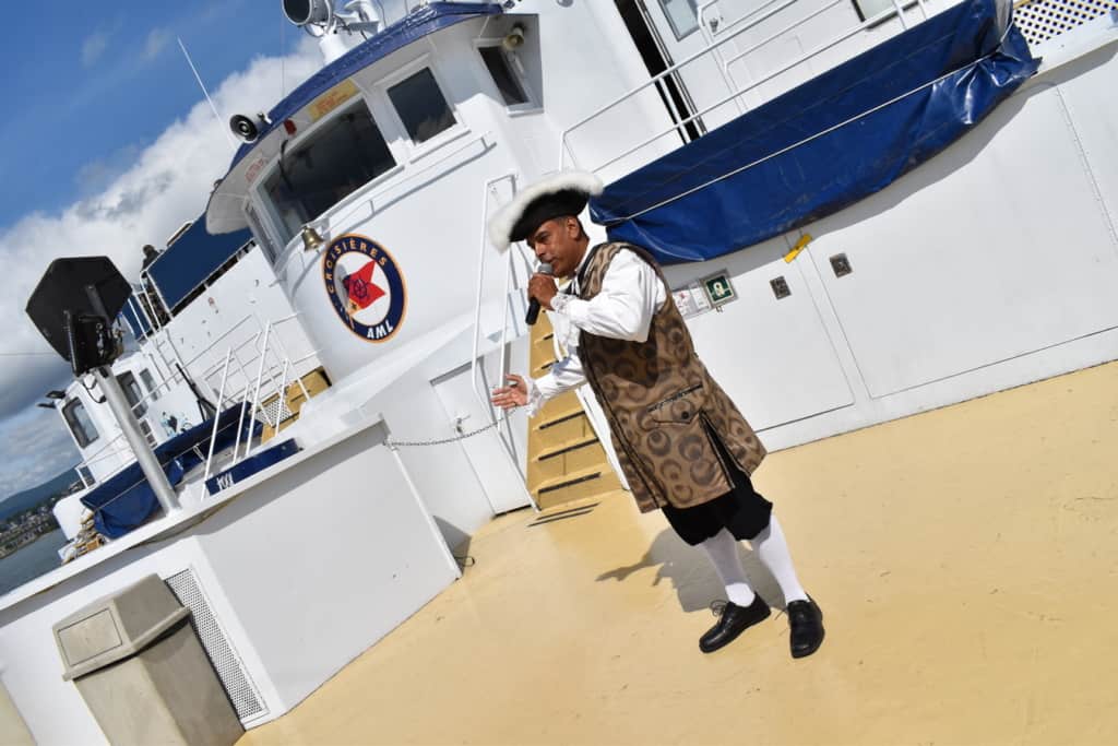 The ship's historian entertained the passengers with tales of the city's early days as we sailed through history.