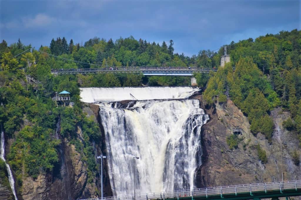 The view of Montmorency Falls is extra special during a cruise along the St. Lawrence river.