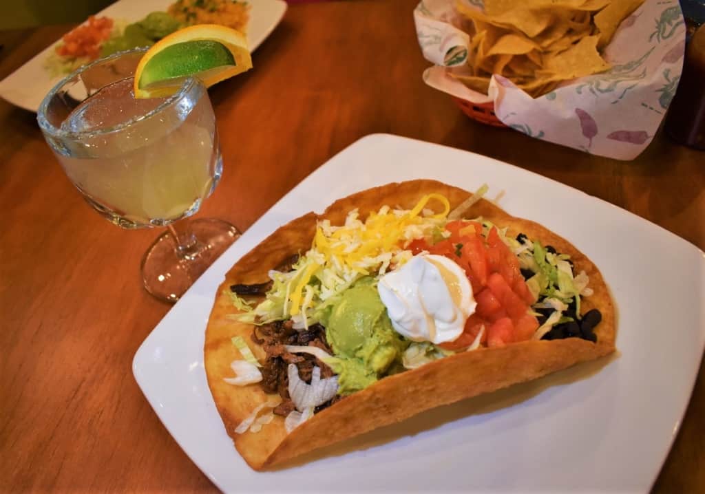 The well-designed taco Salad is one way to taste the colors of Mexico at El Toro Loco. 