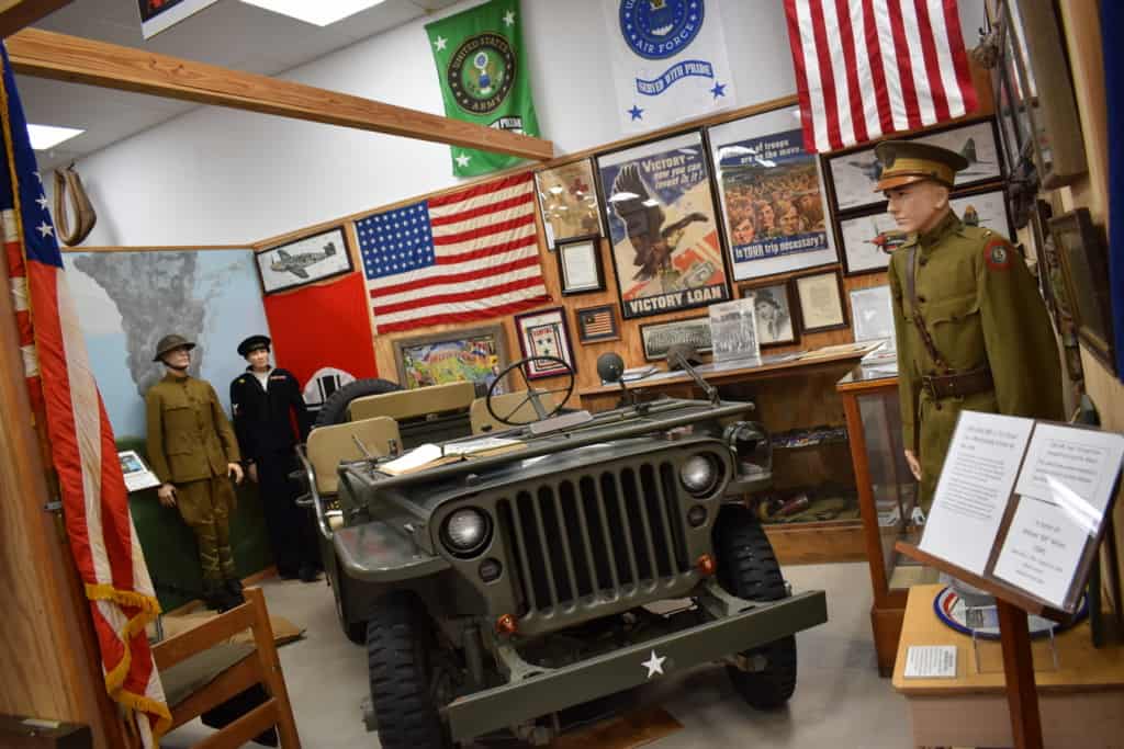 It is not unusual to find patriotic displays at museums in the central U.S. 