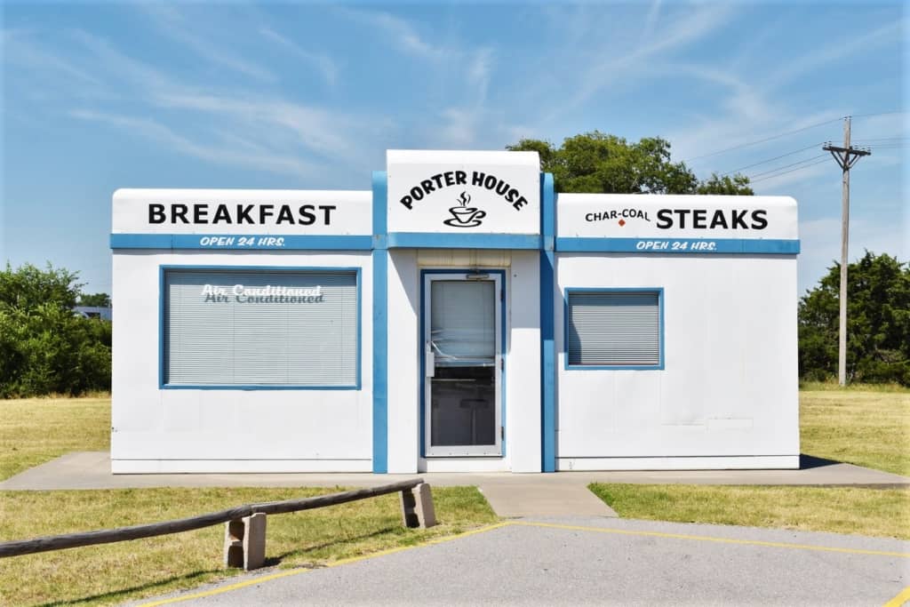 This small roadside diner is one of the exhibits at Heartland of America museum.