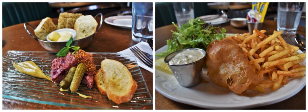 Sialing through history helped us work up an appetite that we quenched at Taverne Louis with an appetizer and some fish and chips. 