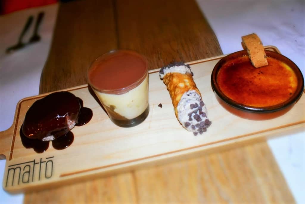 Our dessert tray, at Ristorante Il Matto, was a sweet collection of Italian favorites. 