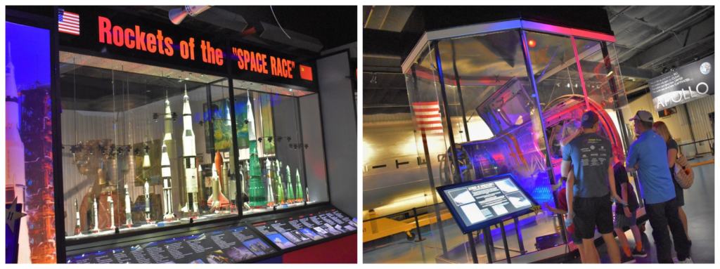 The exhibits at the Stafford Air Museum include plenty of information about the "Space Race". 