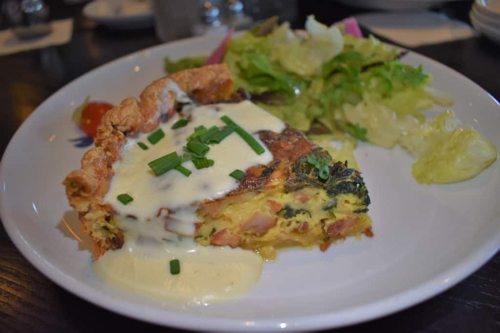Summit Grill is dressing up brunch with a delightful serving of quiche. 