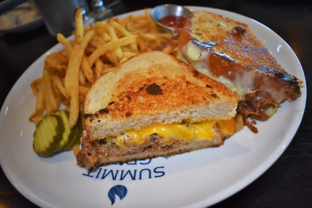 The Ultimate Grilled Cheese sandwich is a good example of how Summit Grill is dressing up brunch. 