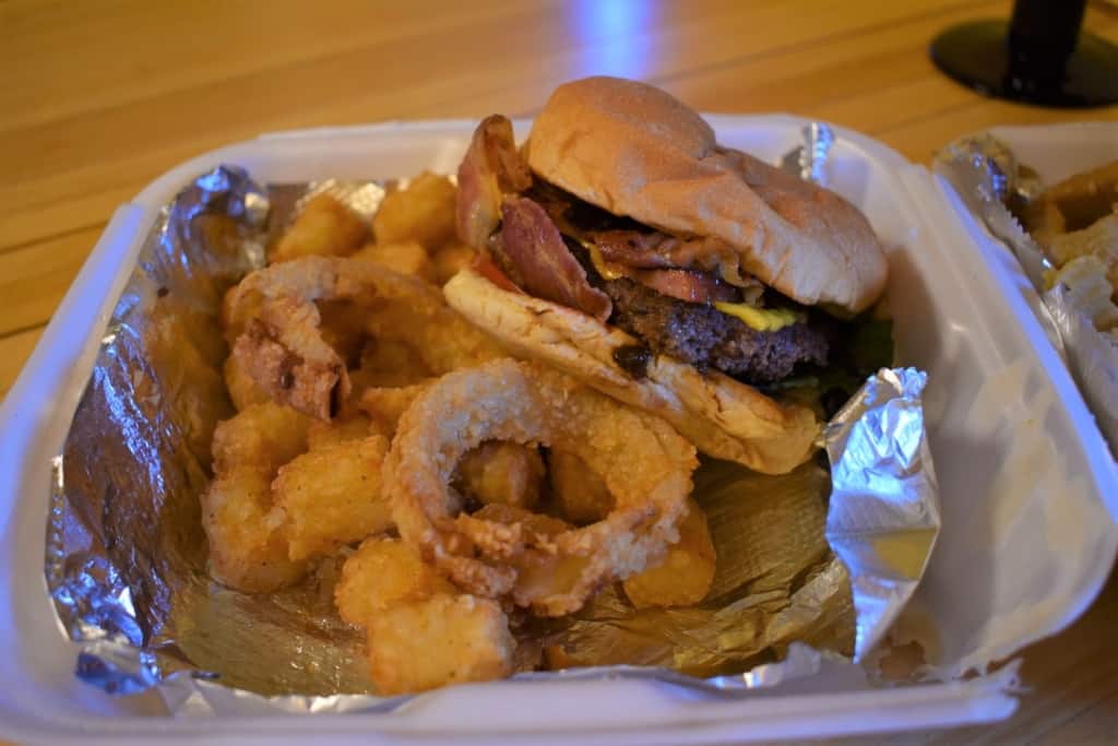 The Kelly Burger is one of the top sellers at Grandstand Burgers in Kansas city.