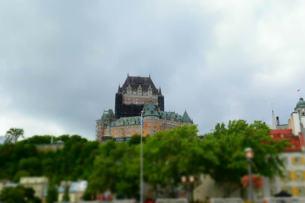 Chateau Frontenac sits high on Cap Diamante overlooking Lower Town in Quebec City.