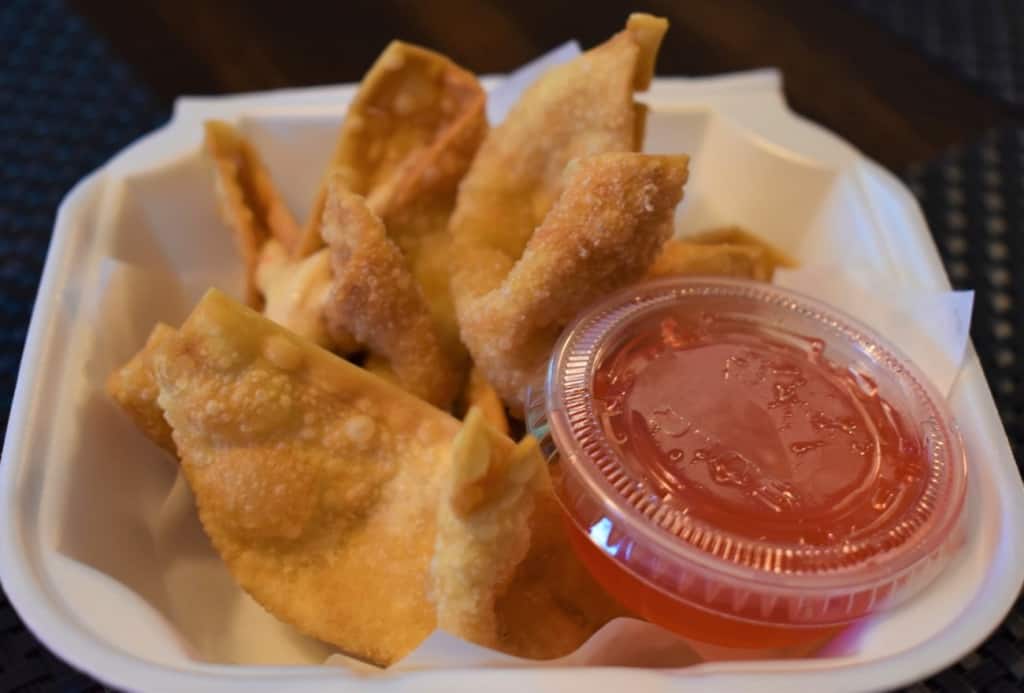 Everyone likes Crab Rangoon, so we couldn't forget an order of that. 