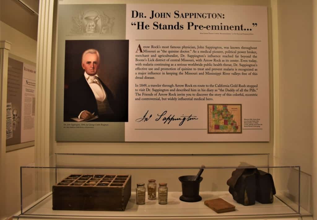 Dr. Sappington's works are highlighted at the Sappington Museum in Arrow Rock, Missouri. 