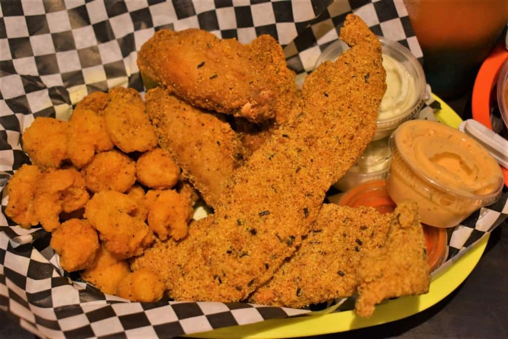 Crispy breading makes the spicy tastes of New Orleans come through in this classic trio of entrees. 