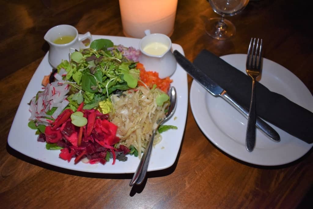 A fresh chopped salad is the perfect start to an evening of German smorgasbord dishes. 