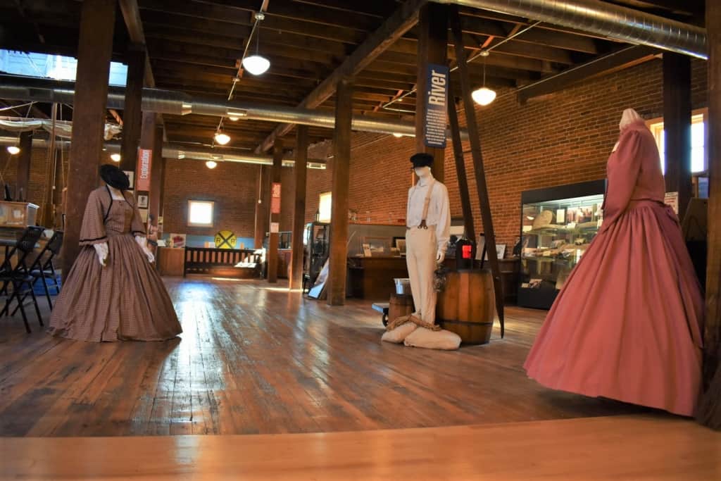 The River, Rails, and Trails Museum educated visitors on the early days of Boonville's history. 