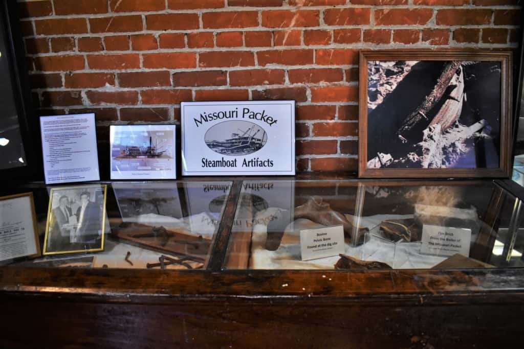 Information about a nearby shipwreck are on display at the museum. 