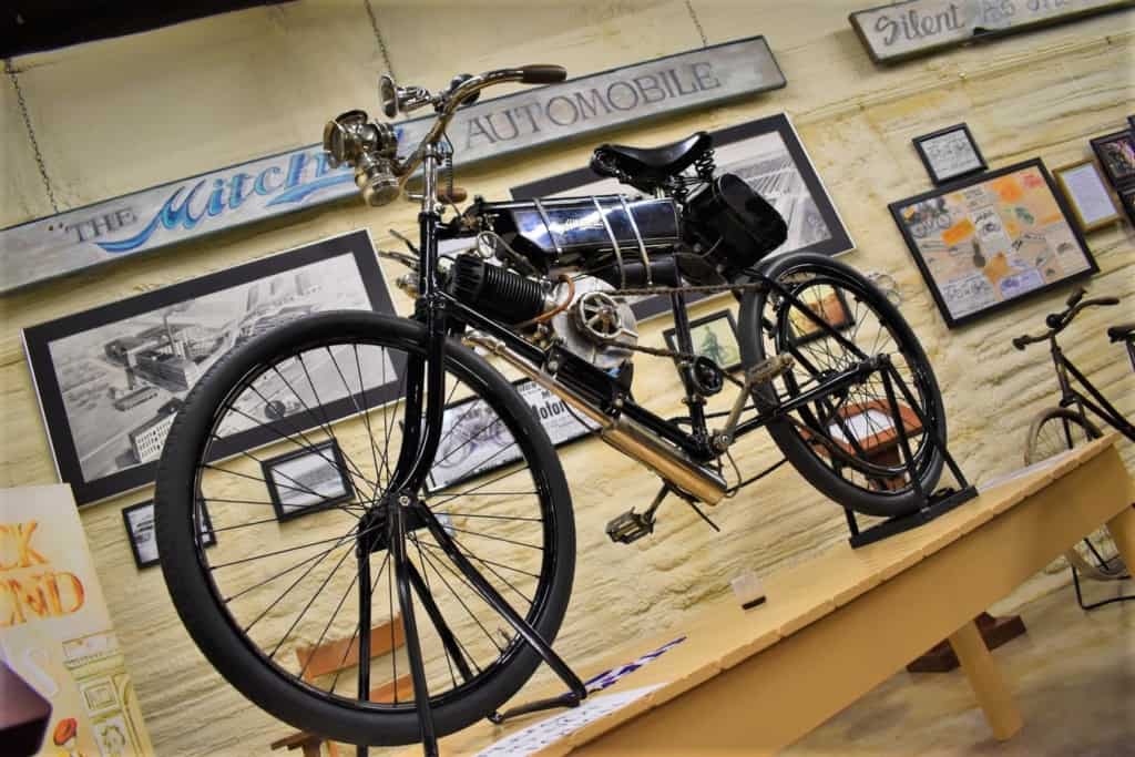 For a short period of time, the Mitchell family produced motorized bicycles. 