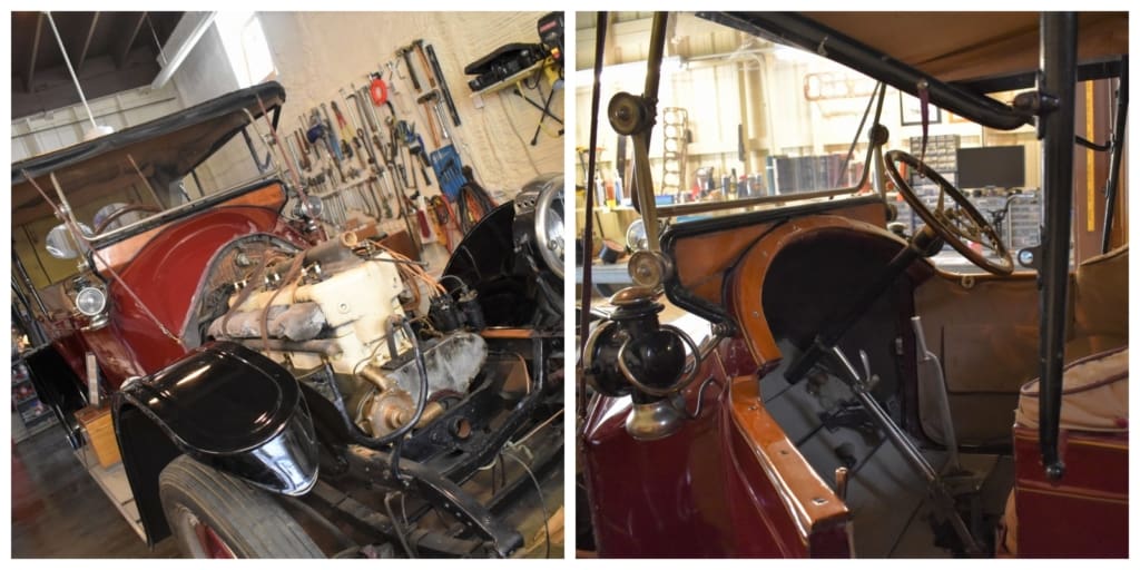We found this classic vehicle in the midst of restoration at the Mitchell Car Museum. 