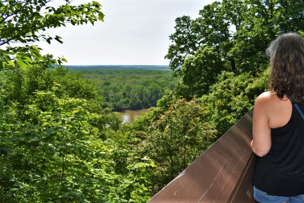 The view of the Missouri River is amazing from this perch located in Weston bend State Park.