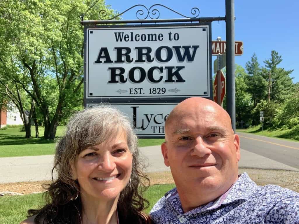 The authors pose for one final selfie before heading home from Arrow Rock, Missouri. 