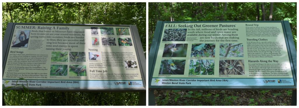 Ample signage helps visitors learn about the visiting wildlife. 