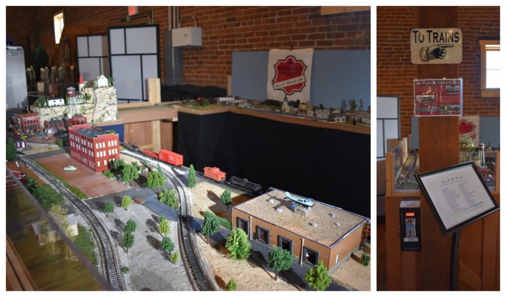 The River, Rails, and Trails Museum has a model railroad that can be operated with a small donation. 