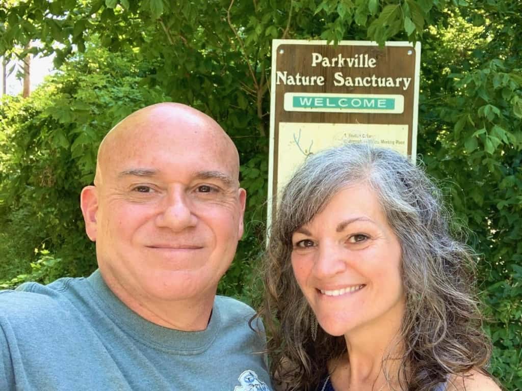 The authors pose for a selfie after a refreshing hike at the Parkville Nature Sanctuary.