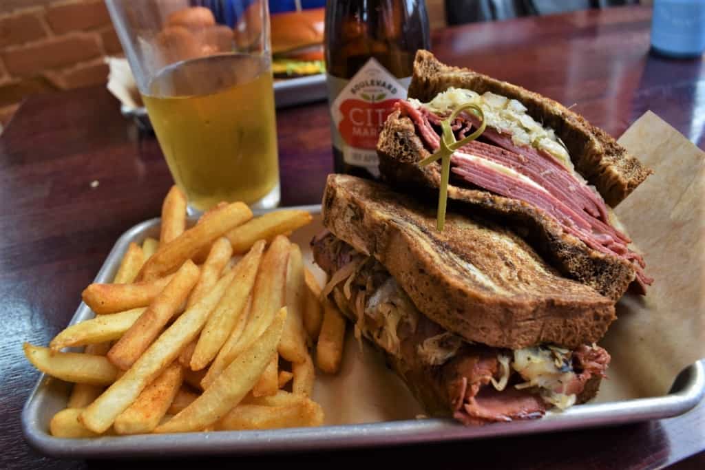 This huge Reuben Sandwich is more than enough for a meal at The Heist.