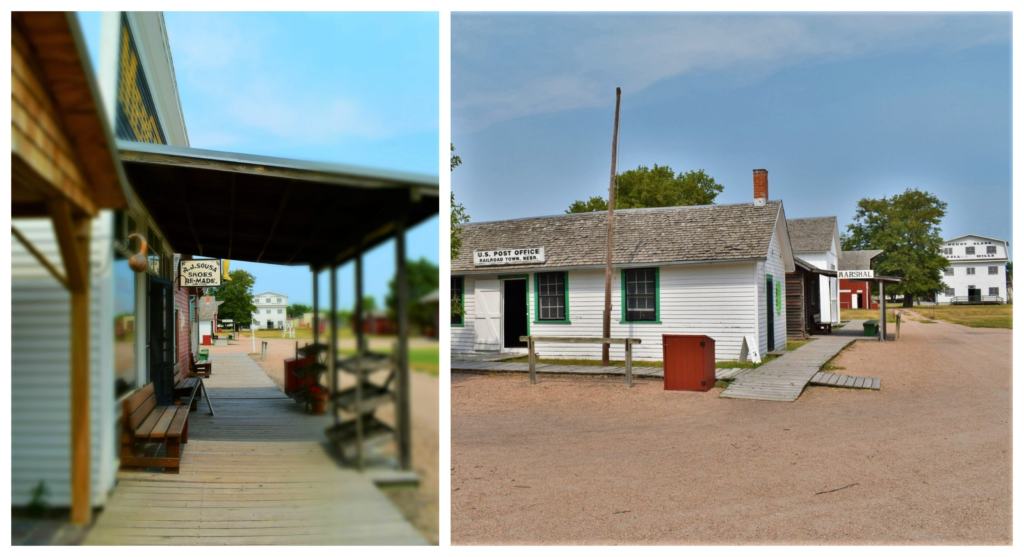 Railroad Town is a collection of buildings that represent how a town would have looked during prairie life in 1890.