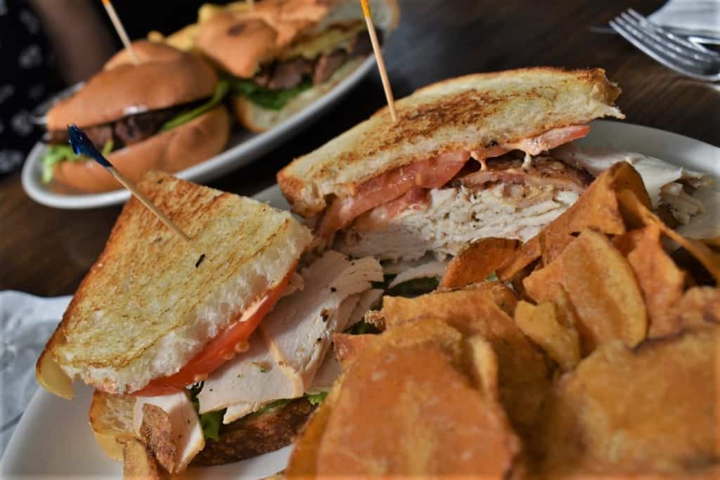 The Turkey Club Sandwich is packed full of flavor and provides a filling meal. 