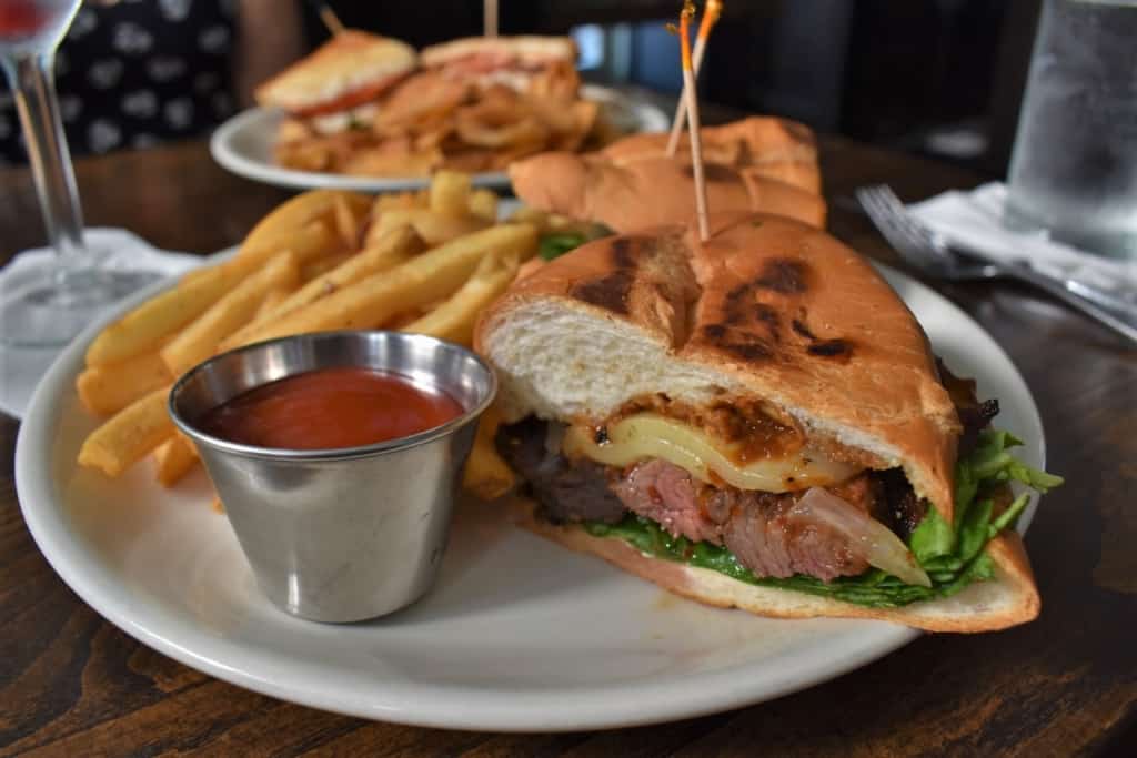 A Steak Sandwich provides a ton of protein, which fueled our evening explorations. 