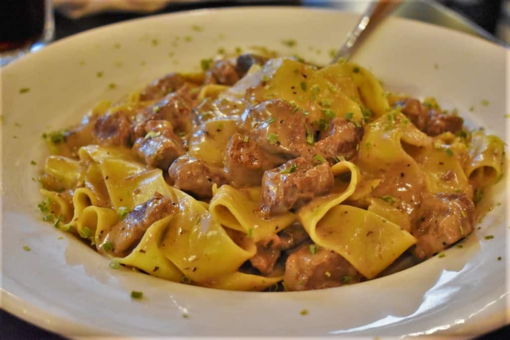 A creamy bowl of Beef Stroganoff is an excellent choice for dinner.