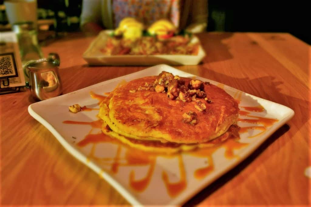The Sweet Potato Pancakes offer breakfast inspiration for creating new dishes at home. 