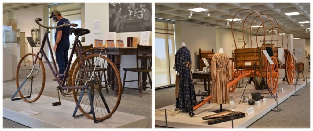 Inside the Stuhr Museum we found static displays of artifacts that were common for prairie life in 1890.