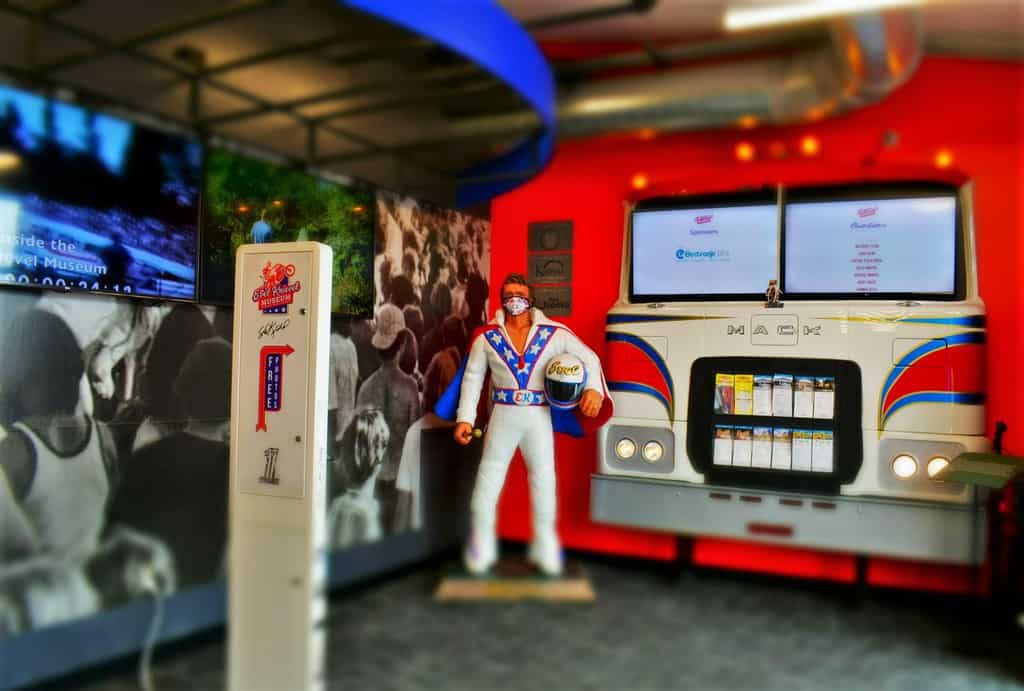 Always the showman, Evel Knievel was a flamboyant personality.
