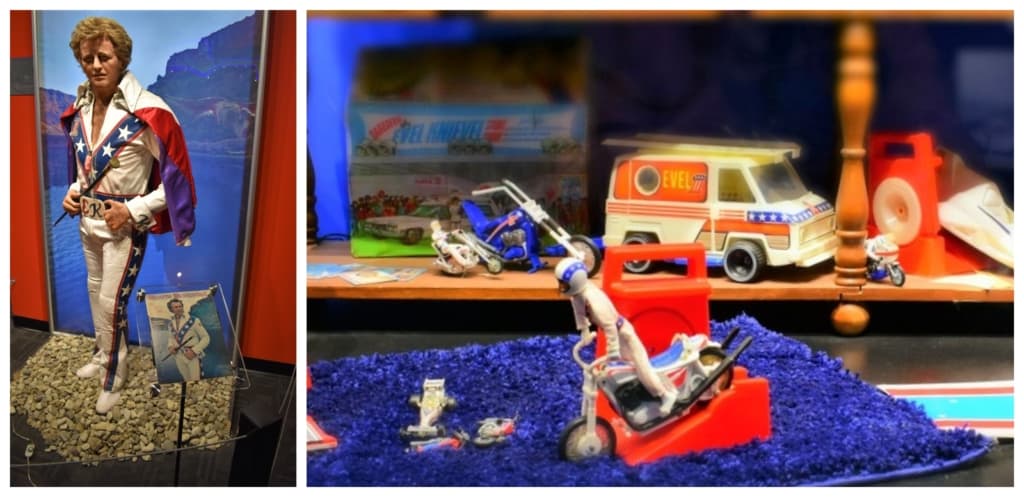 Many of us grew up on Evel Knievel toys and memorabilia. 