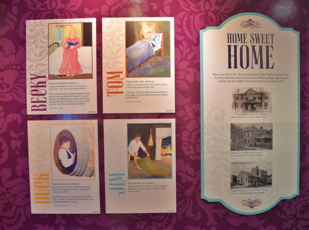 An exhibit about home life includes a panel that showcases other class differences. 