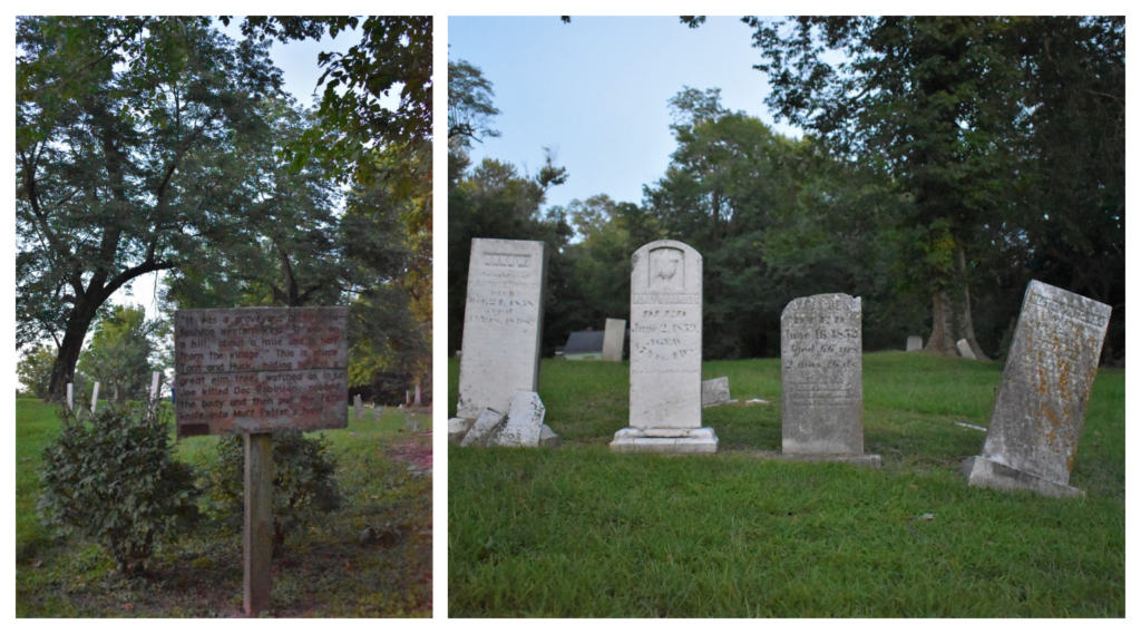 There are conflicting stories about which old cemetery was the inspiration for Twain's scene in Tom Sawyer. 